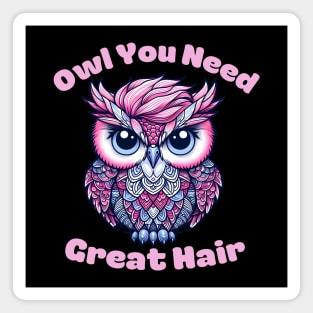 Owl hairstylist Magnet